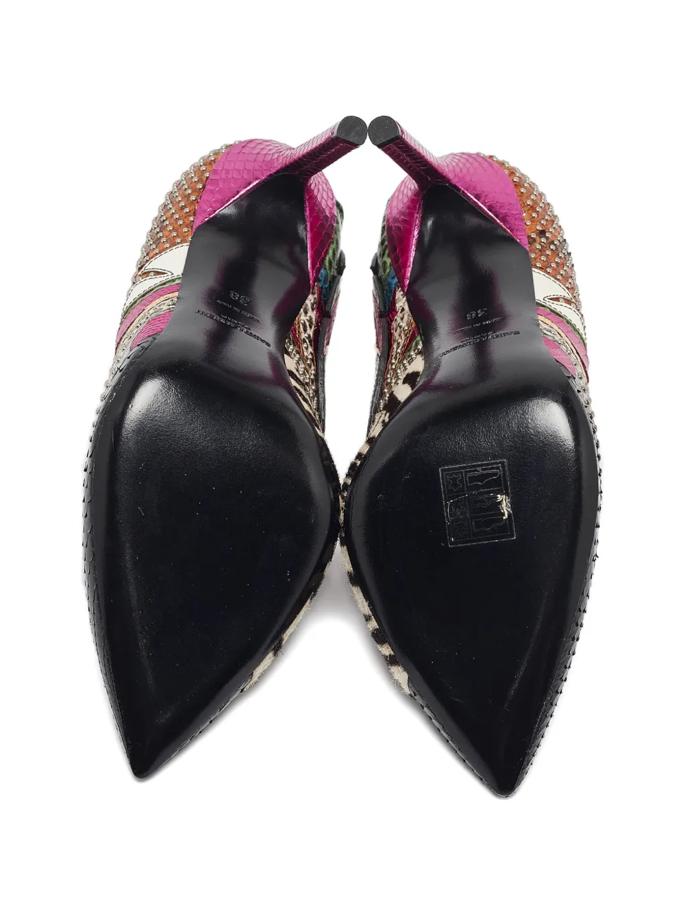 Saint Laurent Pre-Owned Anja pumps met print - Zwart