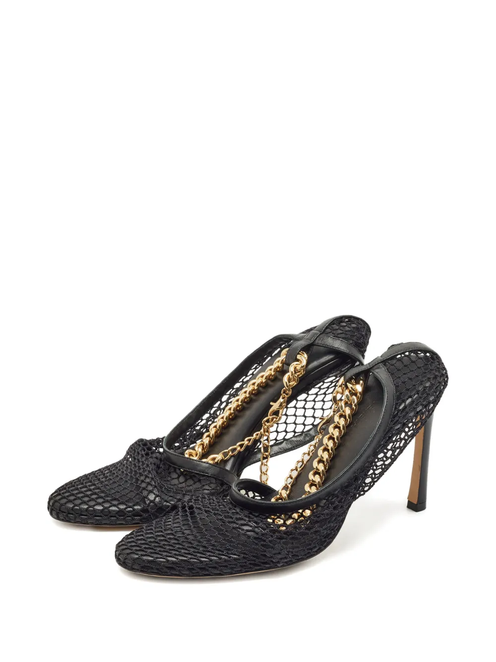 Bottega Veneta Pre-Owned Pumps met mesh ketting - Zwart