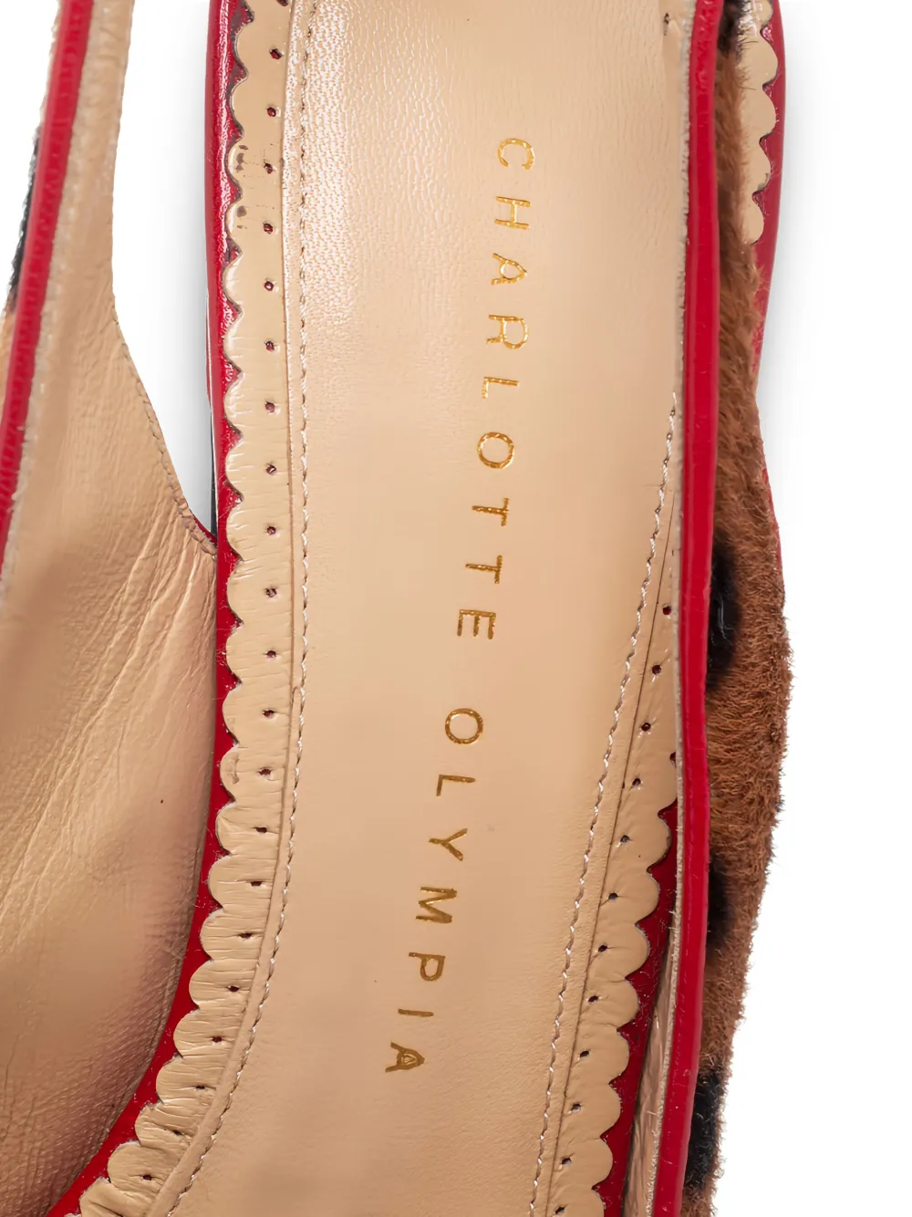 CHARLOTTE OLYMPIA Pre-owned 145mm Leopard-print Slingback Pumps In Brown