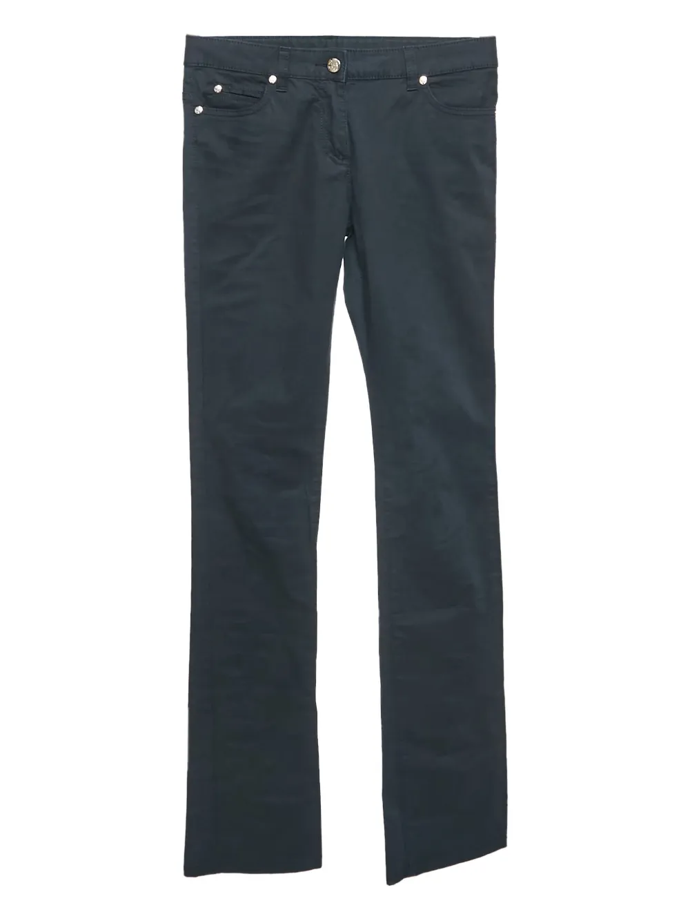 Roberto Cavalli Vintage pantalon à logo métallisé - Bleu Roberto Cavalli Vintage pantalon à logo métallisé - Bleu