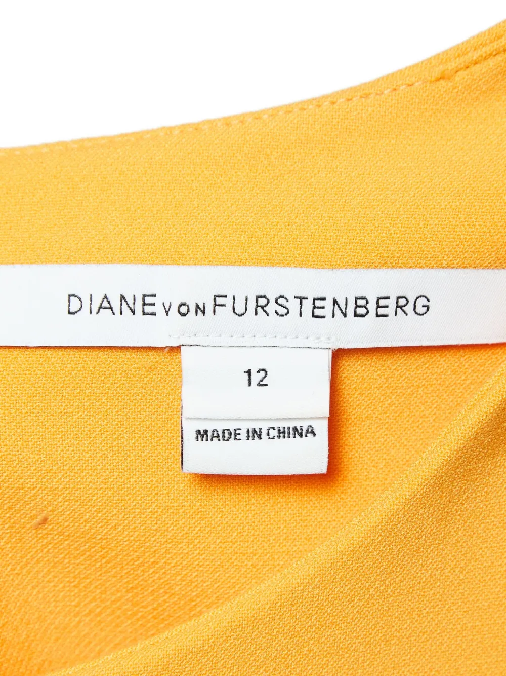 Pre-owned Diane Von Furstenberg Vintage Textured Sleeveless Mini Dress In Orange