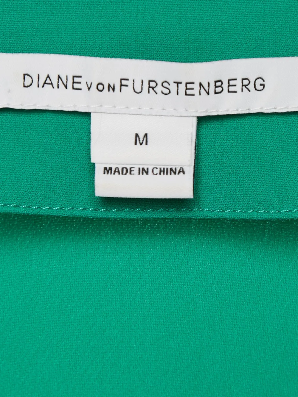 Pre-owned Diane Von Furstenberg Vintage V-neck Short-sleeves Mini Dress In Green