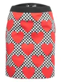 Moschino Pre-Owned 2024 hearts checkered skirt - Black