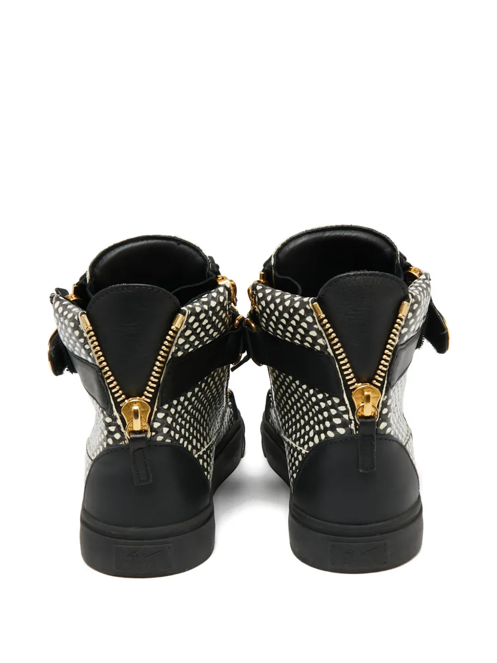 GIUSEPPE ZANOTTI VINTAGE Pre-owned 2024 Snakeskin Leather Sneakers In Black