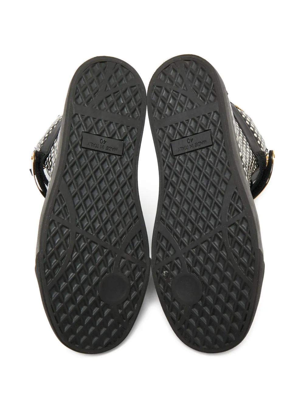 GIUSEPPE ZANOTTI VINTAGE Pre-owned 2024 Snakeskin Leather Sneakers In Black