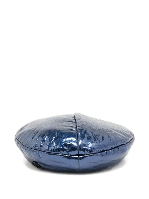 Maison Michel metallic-effect leather beret