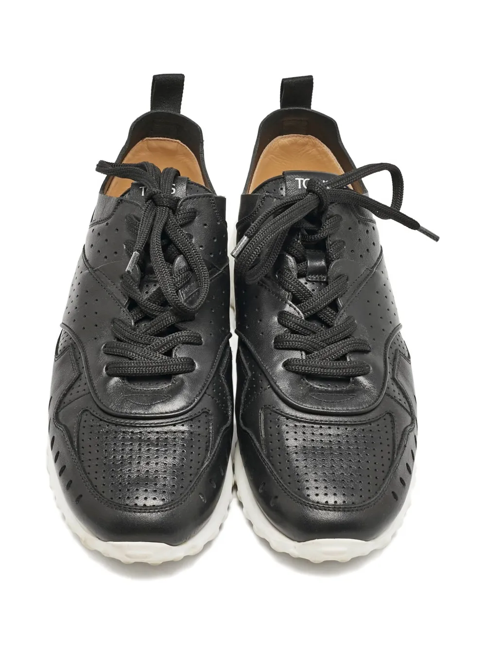 Tod's Vintage Leren sneakers - Zwart