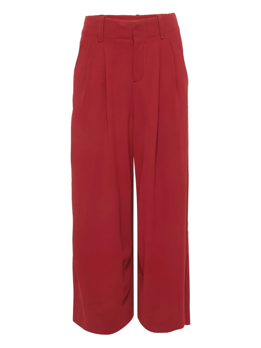 Pre-owned Alice And Olivia Pleated Wide-leg Trousers In Red