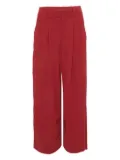 alice + olivia pleated wide-leg trousers - Red