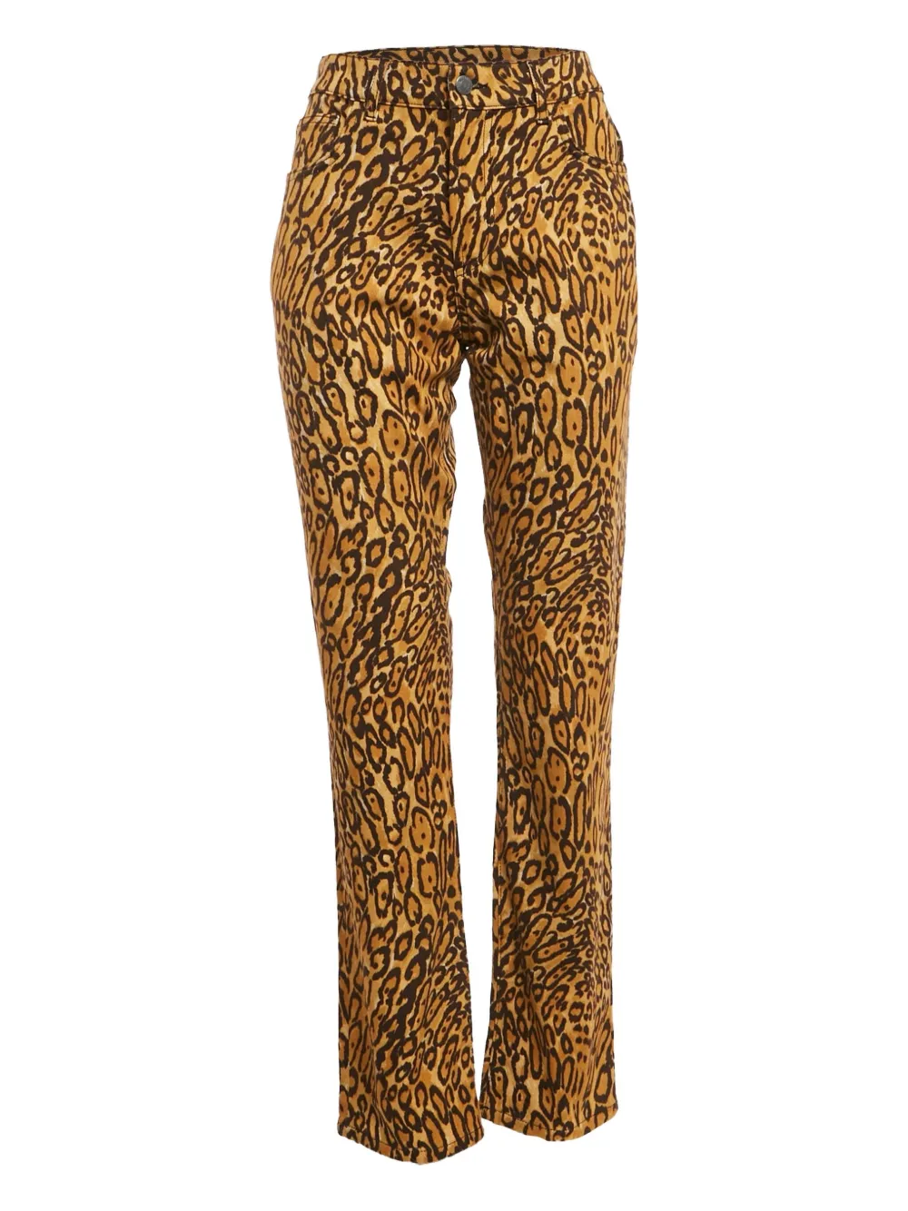 Moschino Pre-Owned leopard-print trousers | Brown | Image 1