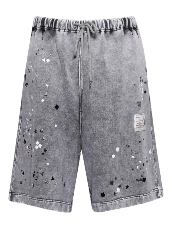MIHARA YASUHIRO 新品 25ss ブリーチショートパンツ Maison MIHARA YASUHIRO デコラティブ ショートパンツ | グレー