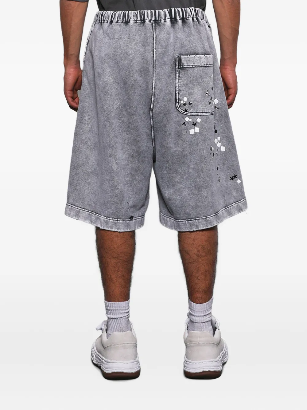 Miharayasuhiro Embellished Shorts In Gray