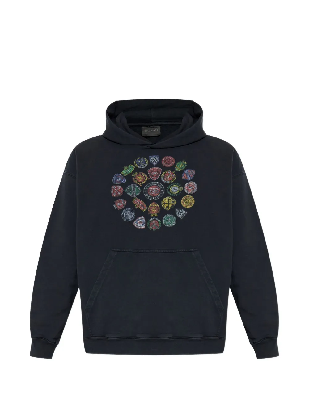 Balenciaga graphic-print hoodie - Nero