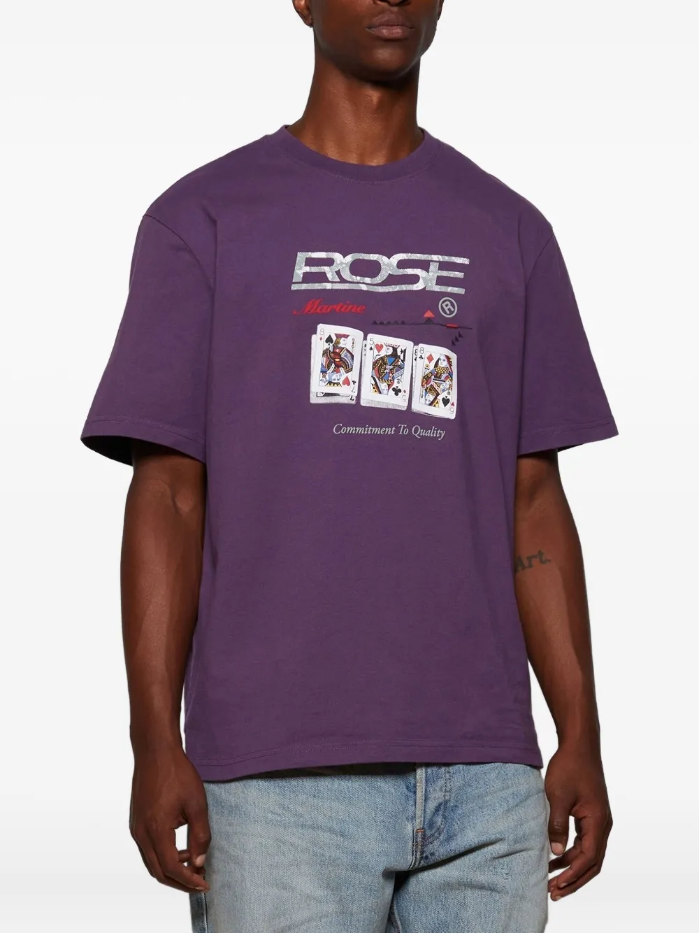 Martine Rose Cards Classic T-shirt Paars