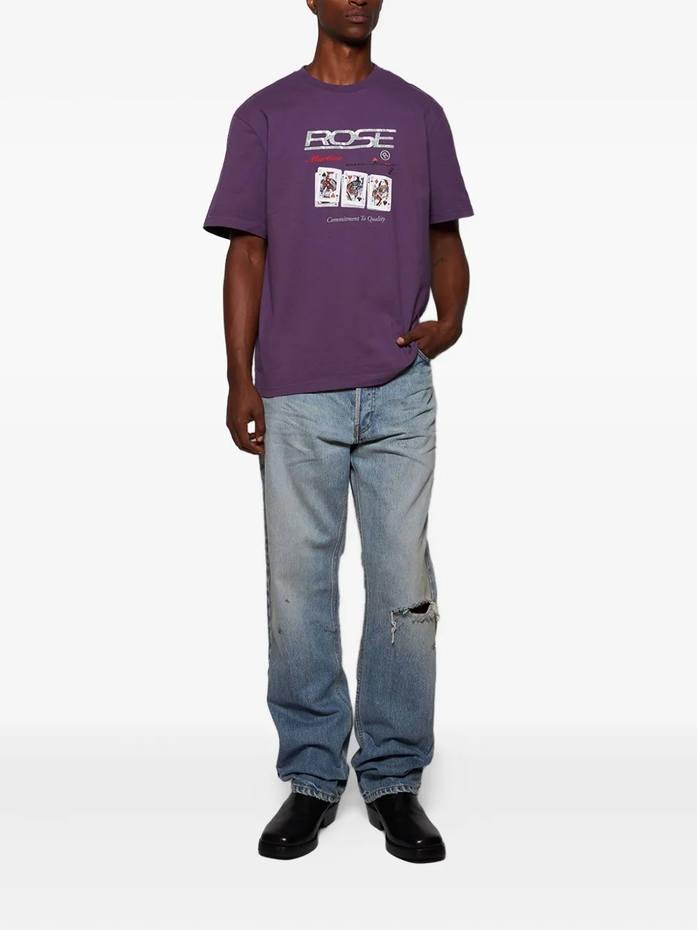 Martine Rose cards classic T-Shirt - Paars