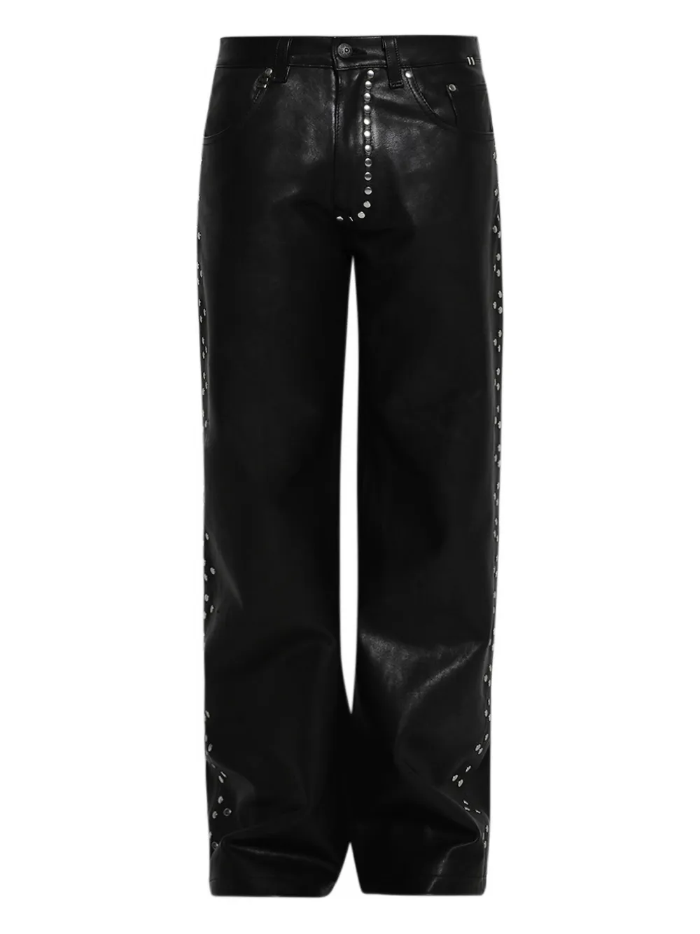 EARTHLING VIP leather studded trousers - ブラック EARTHLING VIP leather studded trousers - ブラック