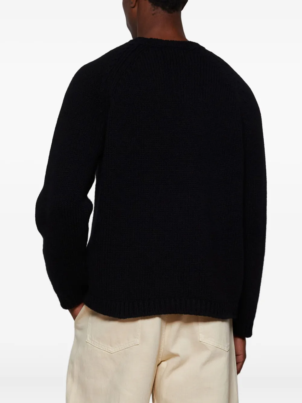 Bode Crew-neck Sweater In Black