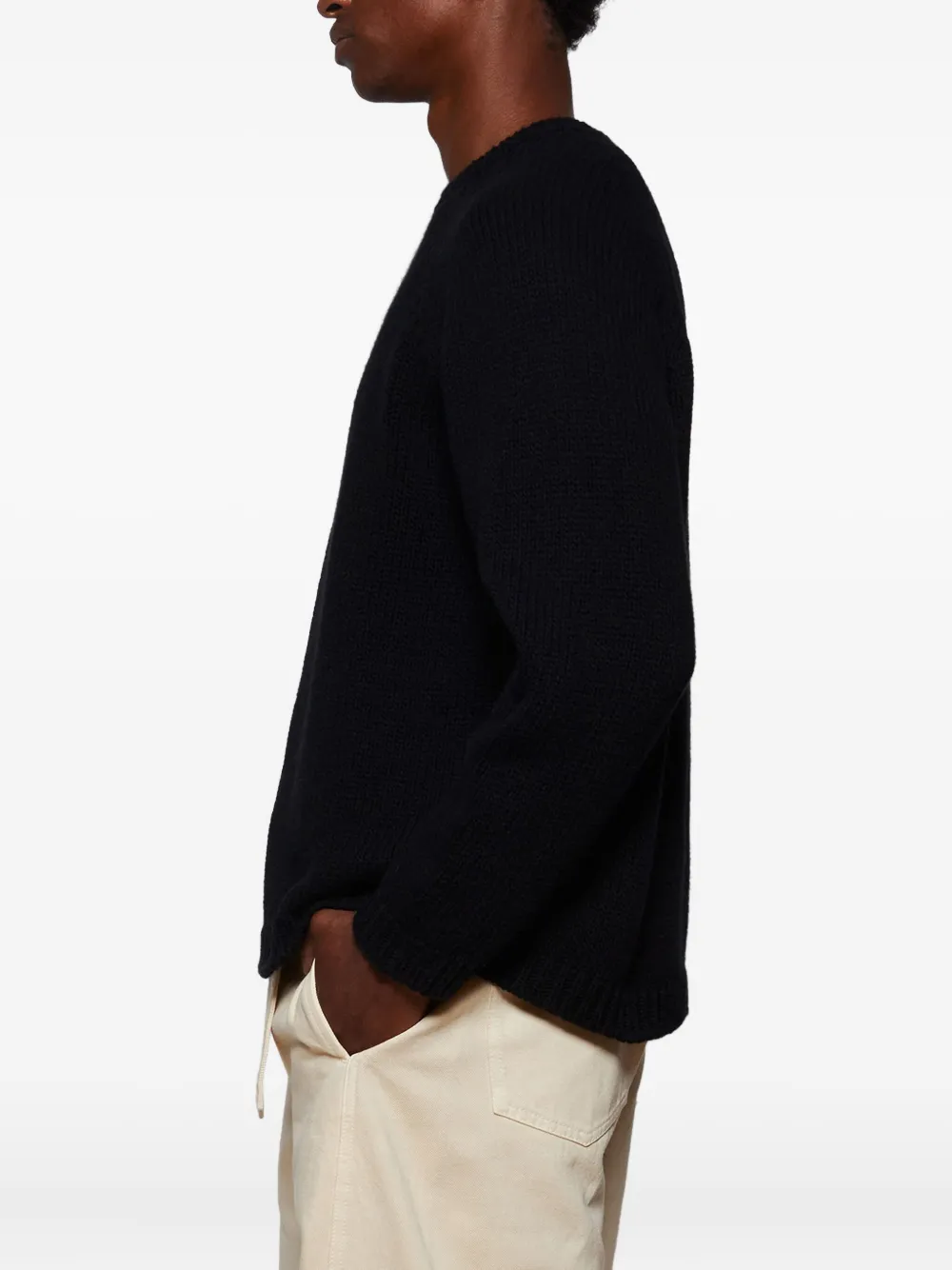 Bode Crew-neck Sweater In Black