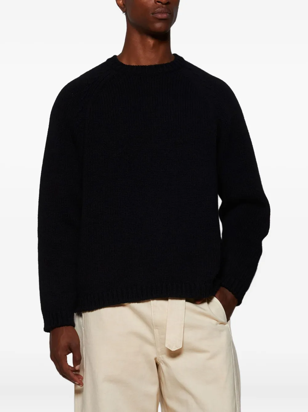 Bode Crew-neck Sweater In Black