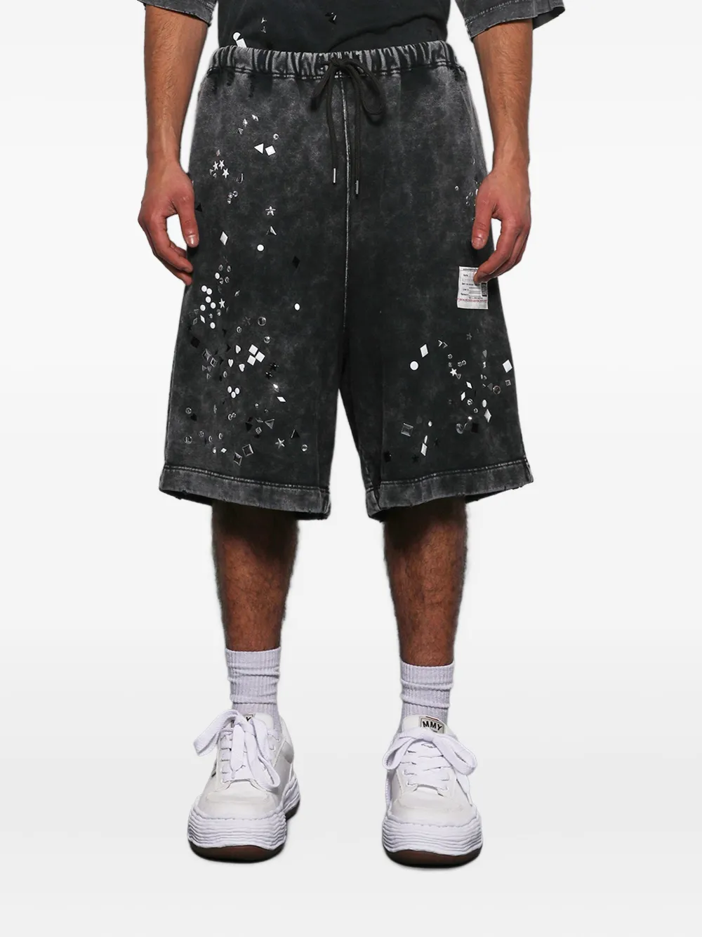 Maison MIHARA YASUHIRO Verfraaide shorts Zwart