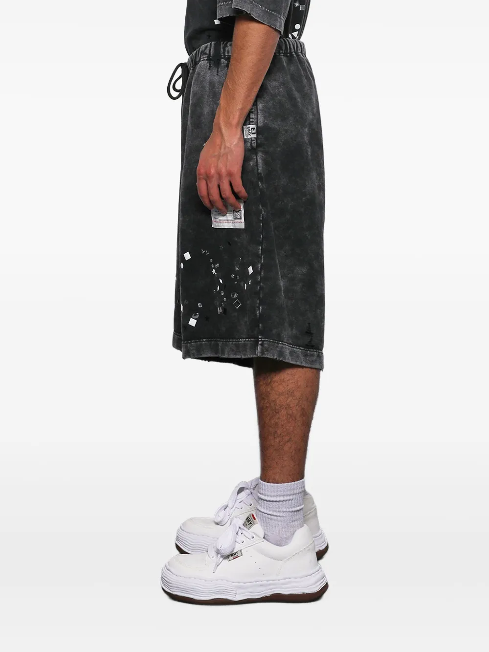Maison MIHARA YASUHIRO Verfraaide shorts Zwart