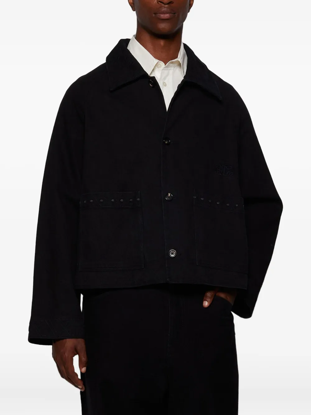 Bode Embroidered-detail Jacket In Black