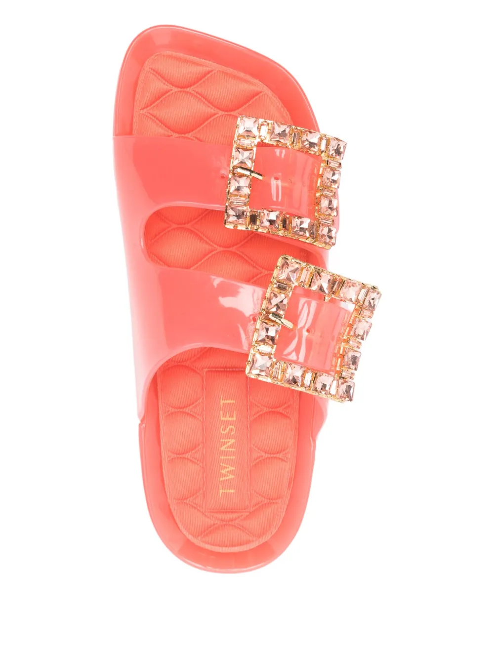 TWINSET jewel-buckle slides Pink