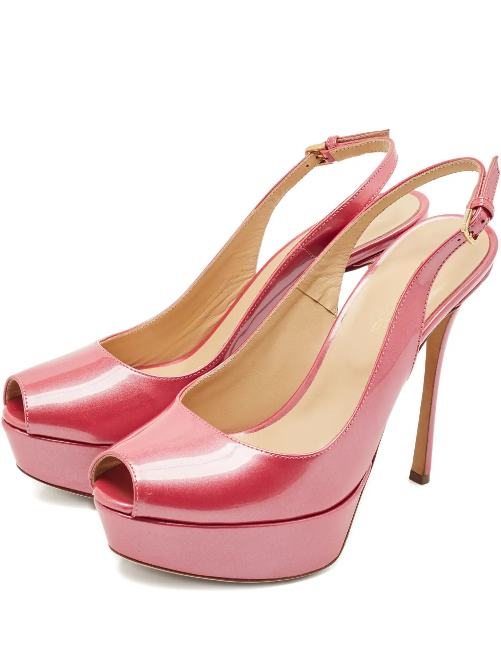 Sergio Rossi Vintage Peeptoe-Pumps 120mm - Rosa