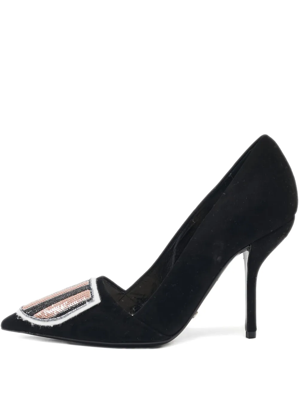 Pre-owned Dior 100mm Sequinned Pumps In Black