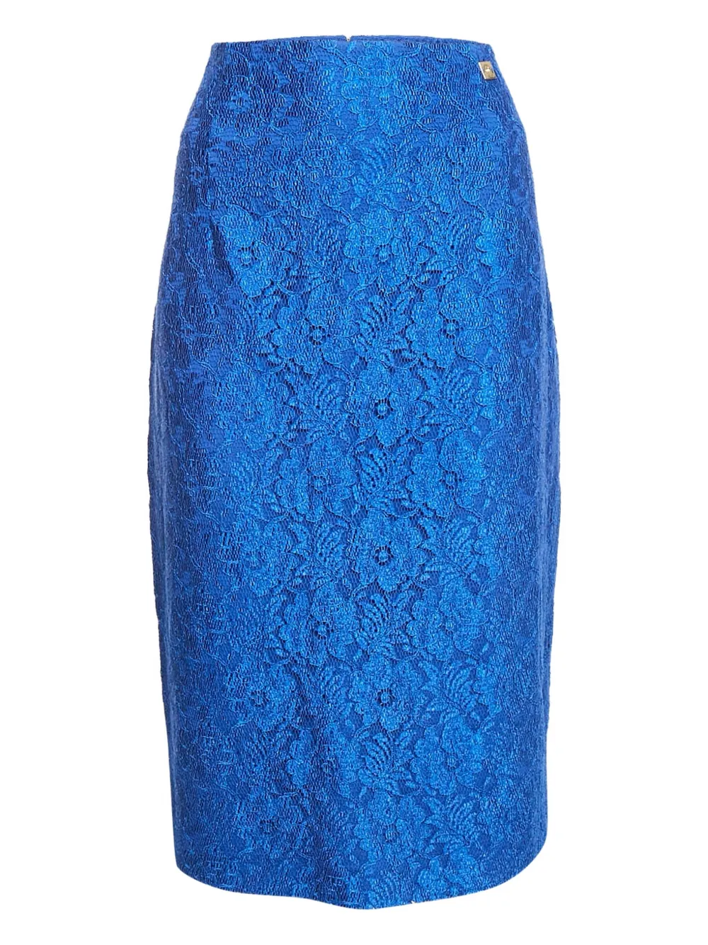 Roberto Cavalli Vintage lace floral midi skirt | Blue | Image 1