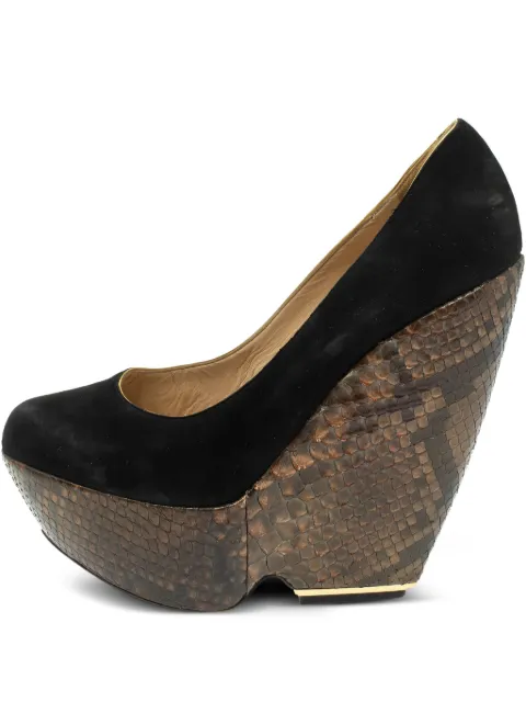 Nicholas Kirkwood 160mm suede wedge pumps
