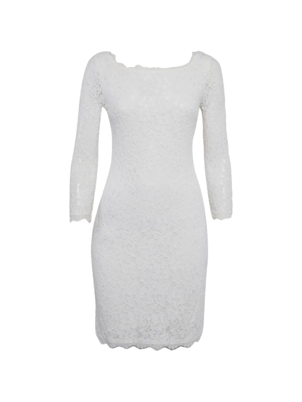 Diane Von Furstenberg Vintage Abito midi con zip Pre-owned - Bianco