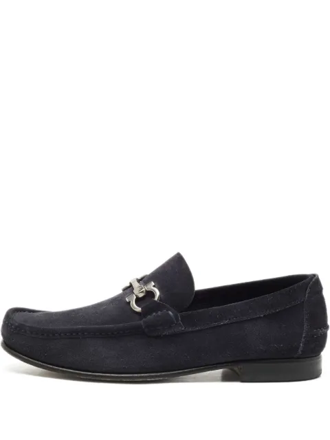 Ferragamo Pre-Owned Gancini suede loafers