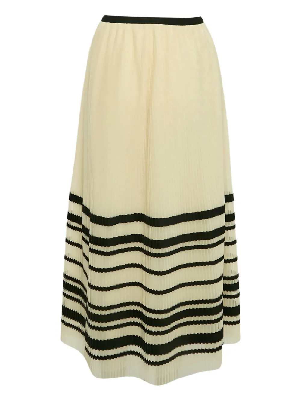 Red Valentino Vintage 2024 gestreepte plooirok - Wit
