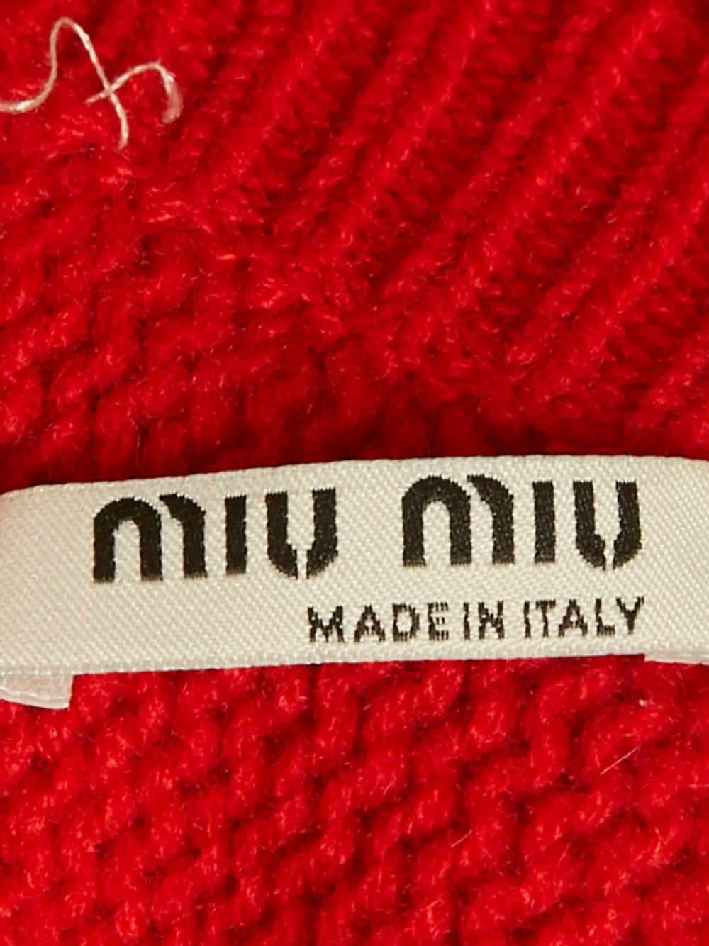 Pre-owned Miu Miu Cashmere Sweater In Red