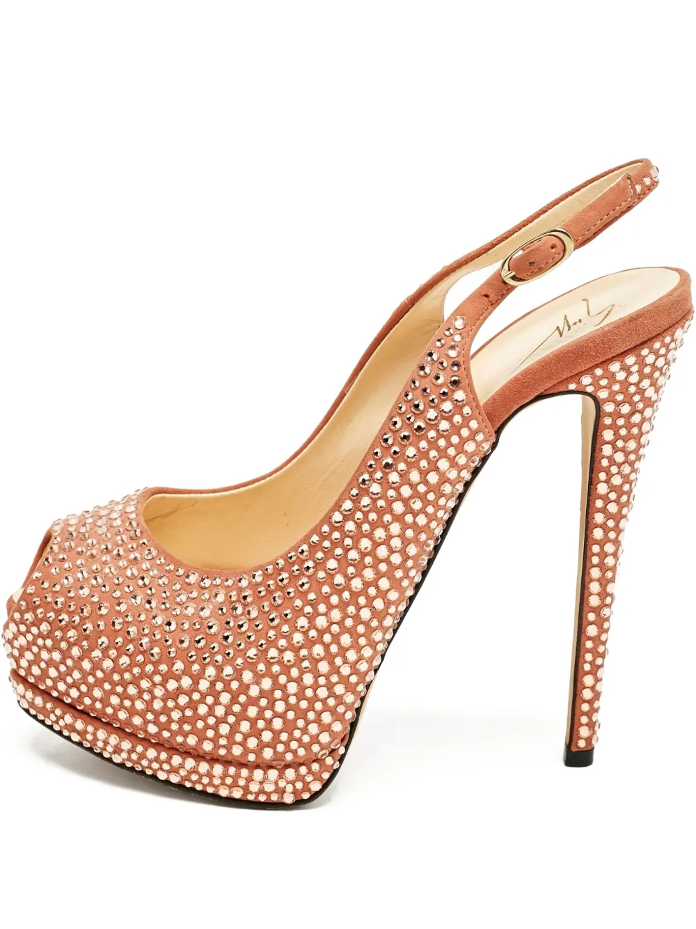 Click to view more detailed imagery on our partner's website Pre-owned Giuseppe Zanotti 140mm Crystal-embellishment Pumps In Pink