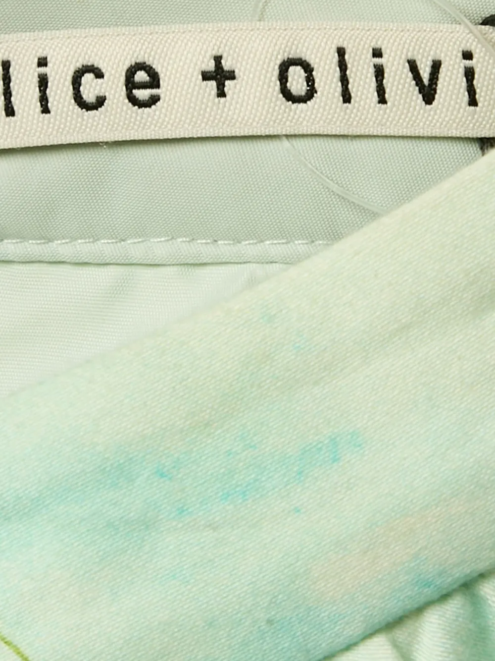 Pre-owned Alice And Olivia Parrot-print Mini Skirt In Green