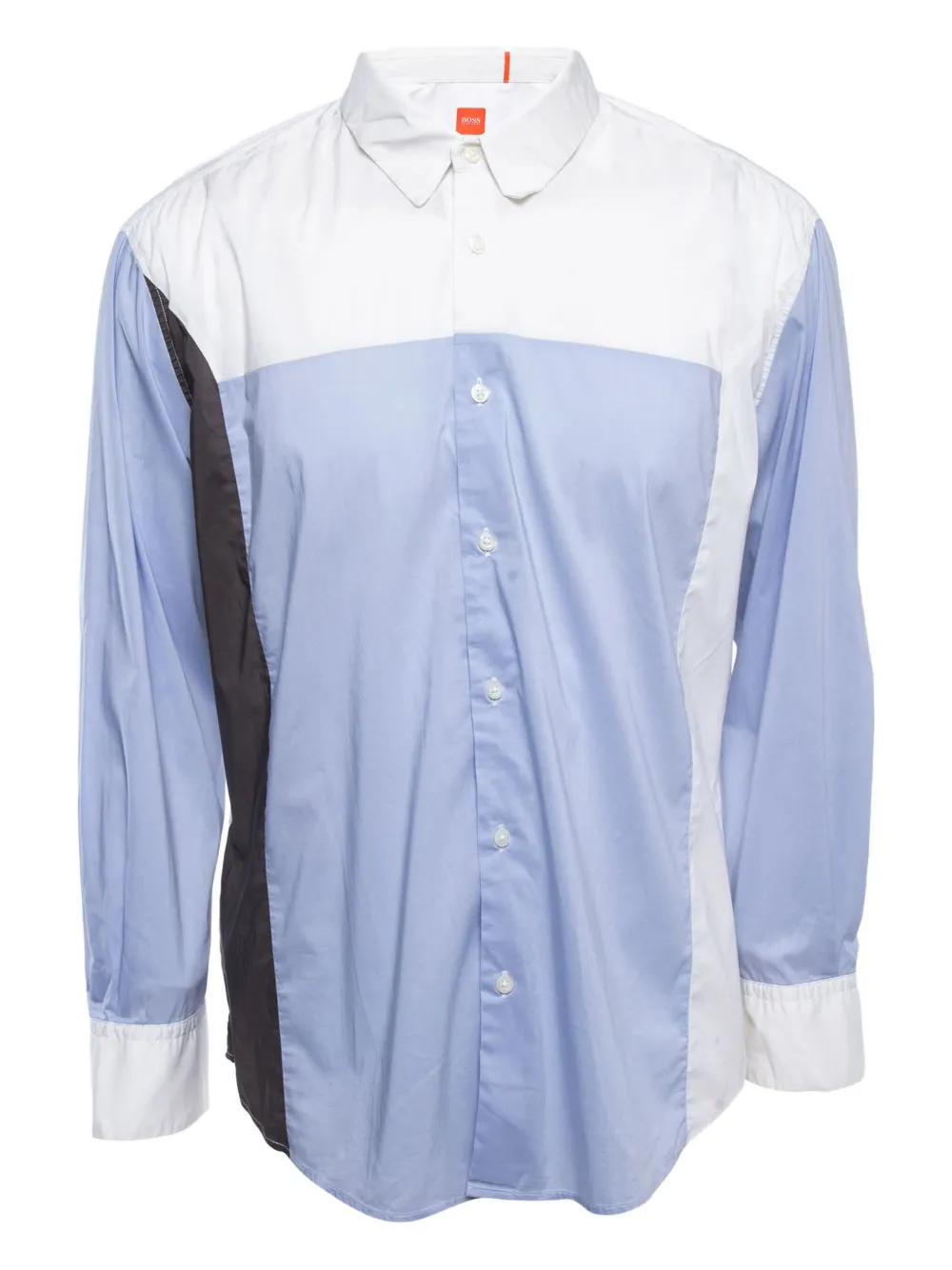 BOSS panelled cotton shirt | White | Image 1