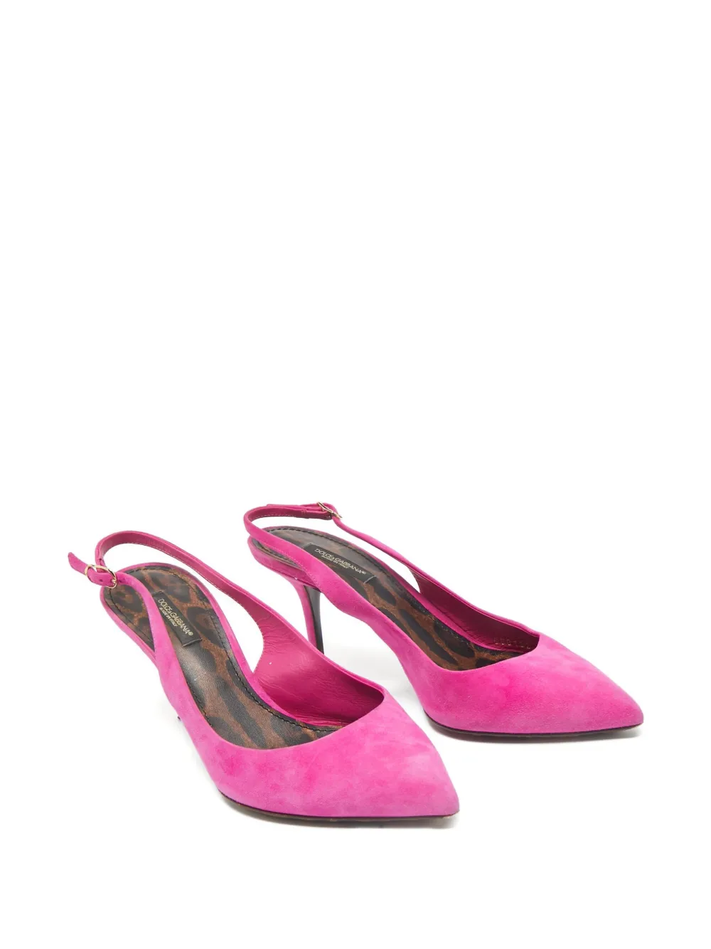 Dolce & Gabbana Pre-Owned 80 mm slingback pumps met puntige neus - Roze