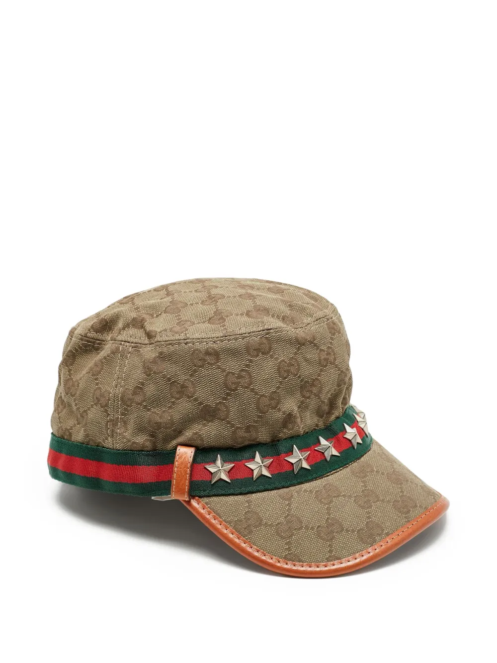 Gucci Pre-Owned スタースタッズ ミリタリーハット - ニュートラル Gucci Pre-Owned スタースタッズ ミリタリーハット - ニュートラル