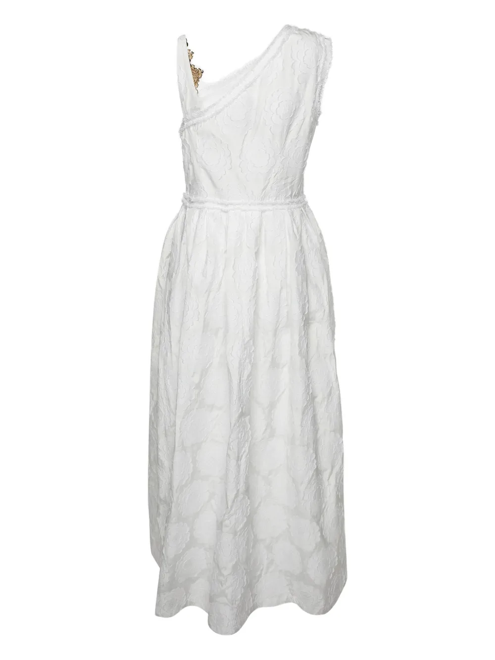 Roberto Cavalli Vintage Maxi-jurk verfraaid met bloemen - Wit