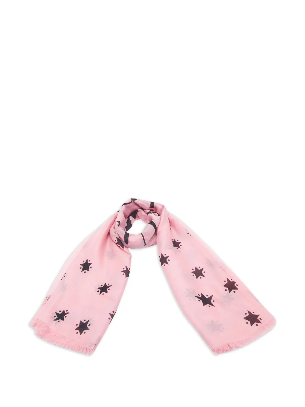 Pre-owned Gucci Eye Star Silk Scarf In Pink