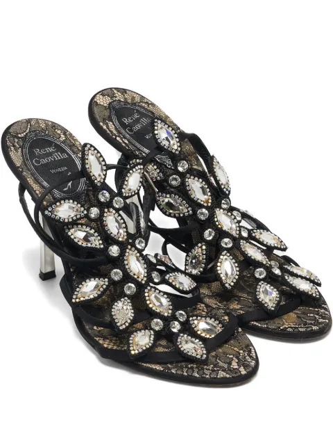 René Caovilla sandalias con detalles de cristal y tacón de 100mm