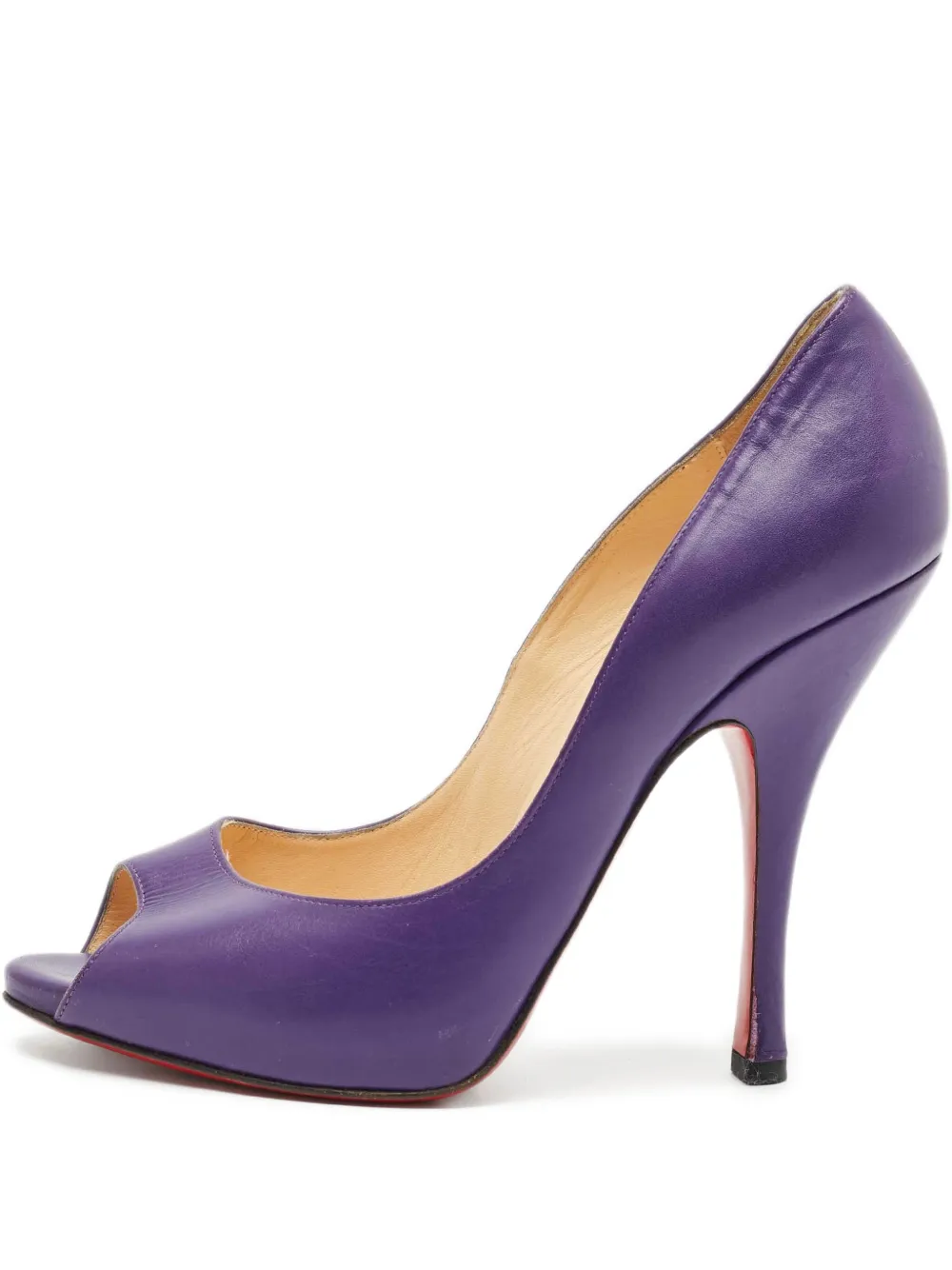 Christian Louboutin Pre-Owned escarpins en cuir à bout ouvert | violet | Image 1