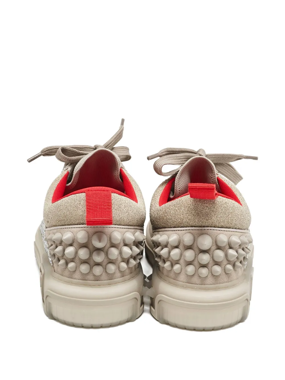 CHRISTIAN LOUBOUTIN Pre-owned Astroloubi Crystal-embellished Sneakers In Neutral
