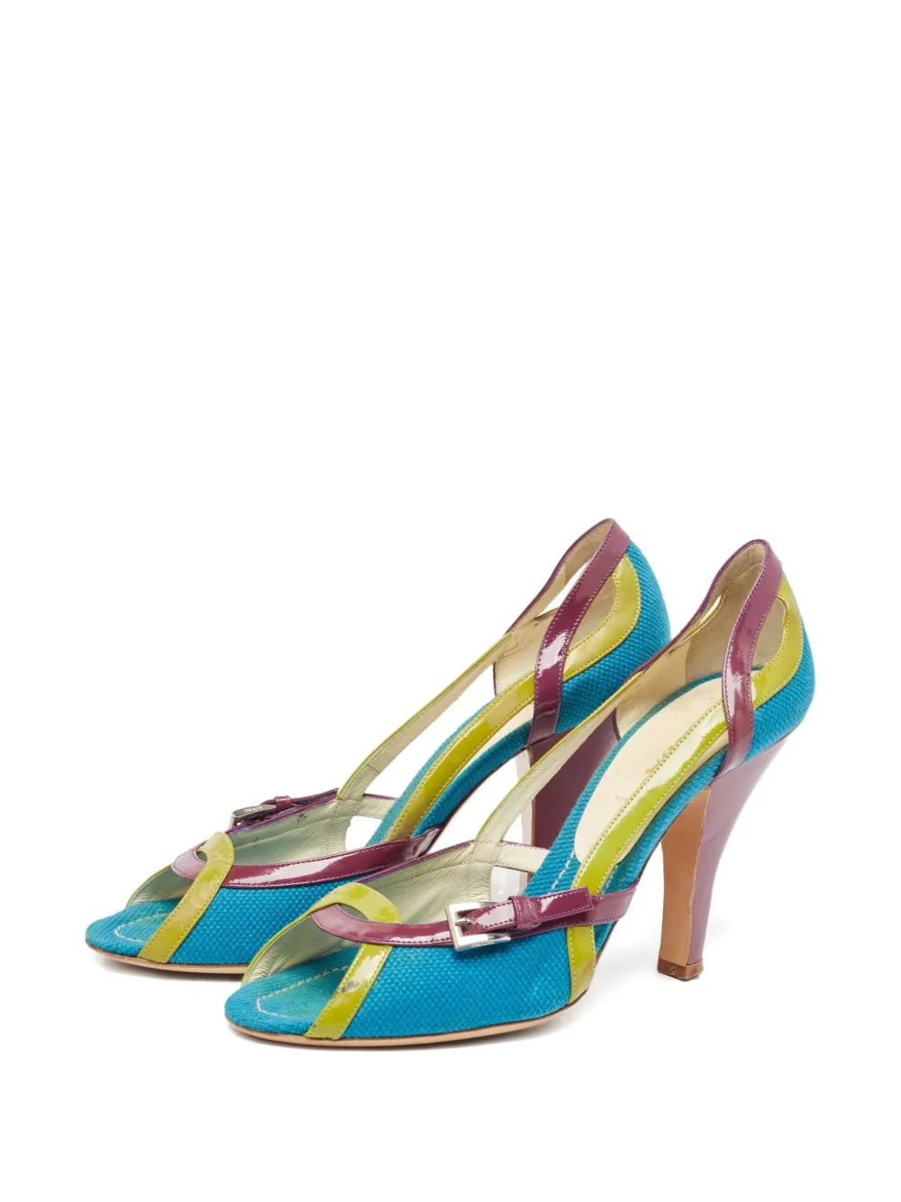 Prada Pre-Owned Pumps met uitgesneden gesp - Blauw