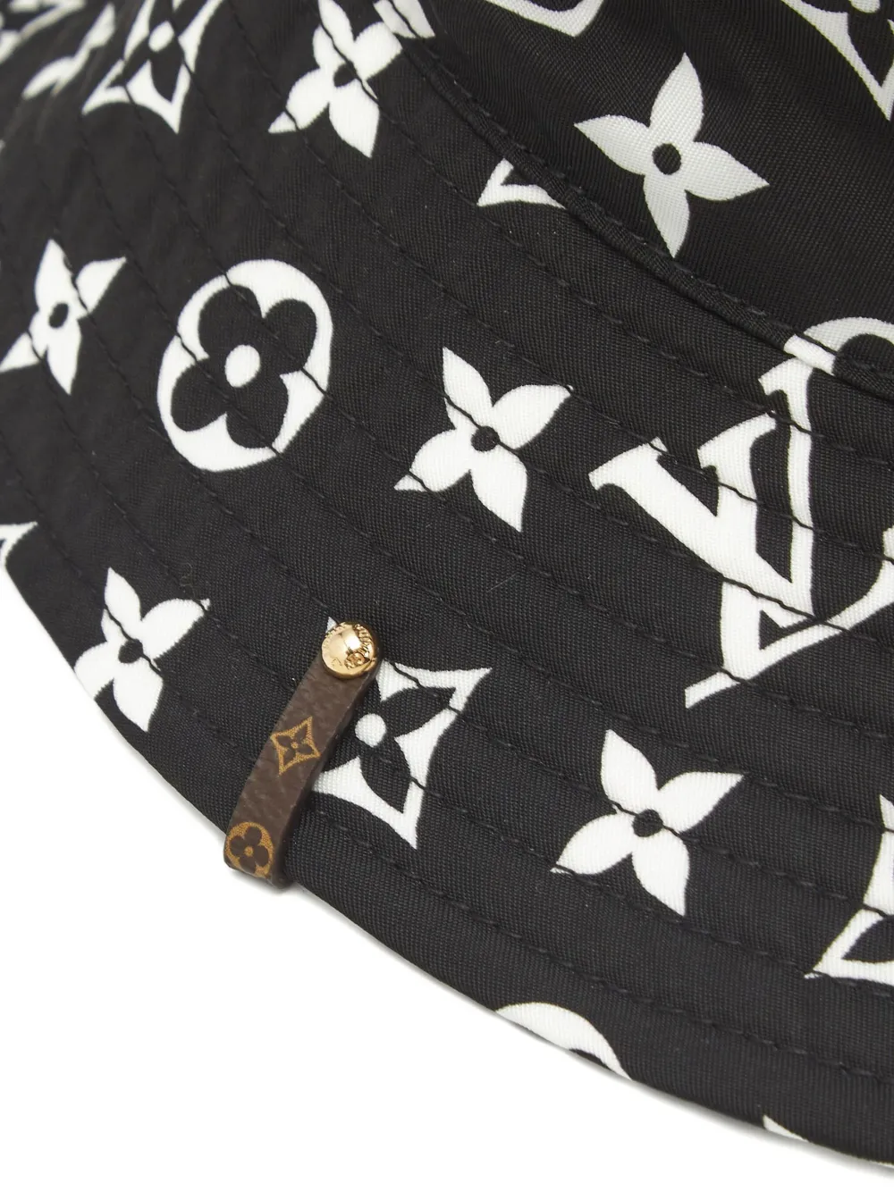 Pre-owned Louis Vuitton 2024 Monogram Bucket Hat In Black