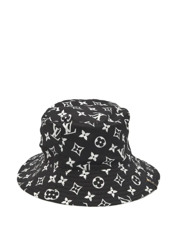 Louis Vuitton Pre-Owned 2024 Monogram Bucket Hat Black