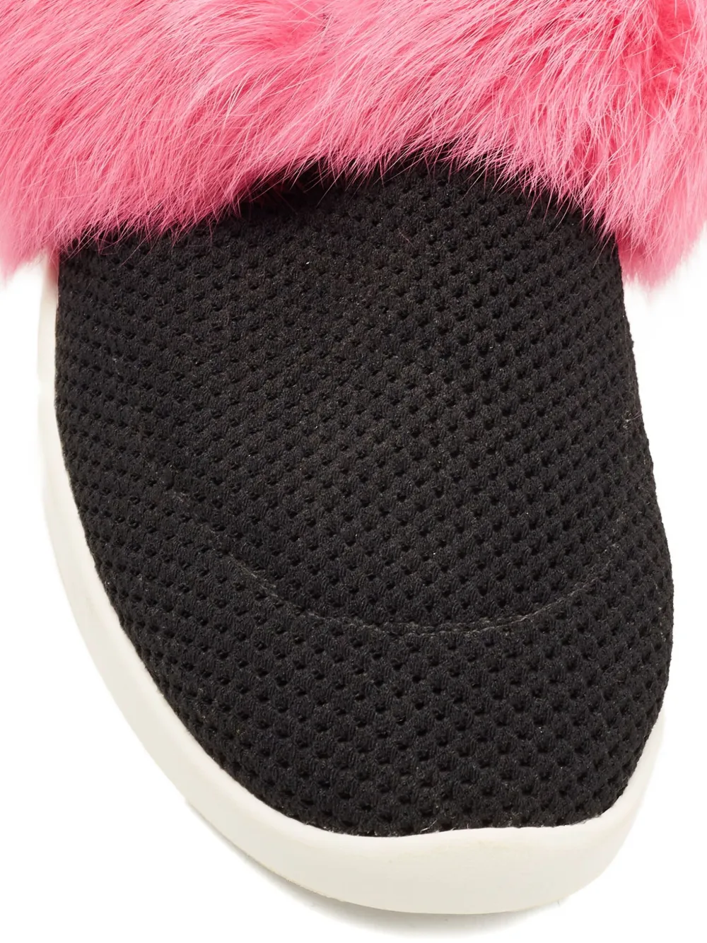 GIUSEPPE ZANOTTI VINTAGE Pre-owned Fur-embellished Sneakers In Black