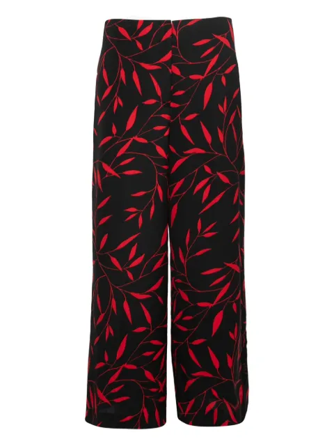 Diane Von Furstenberg Vintage 2024 leaf-print wide-leg trousers